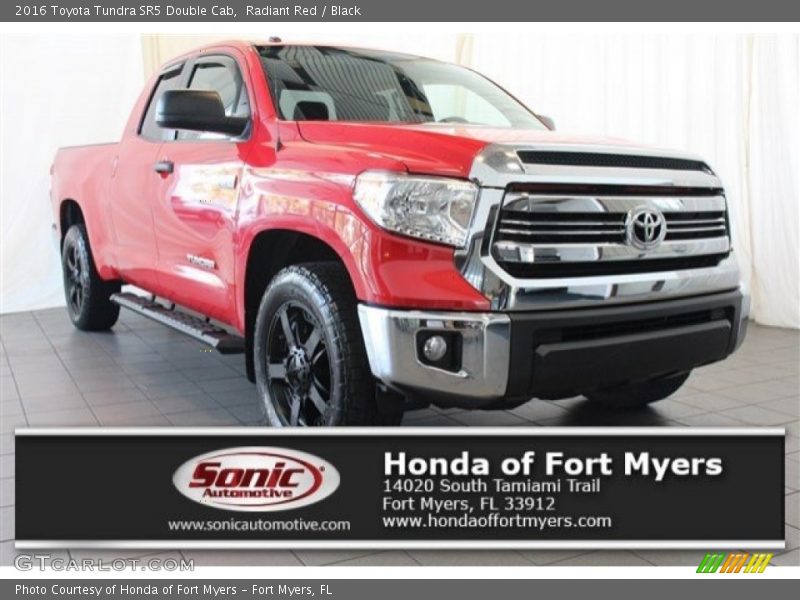 Radiant Red / Black 2016 Toyota Tundra SR5 Double Cab