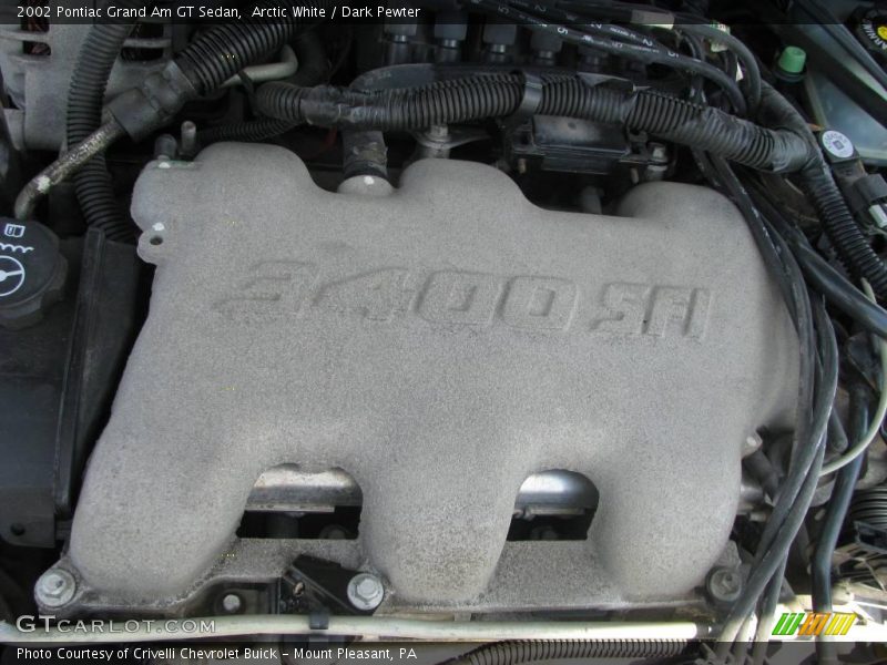 Arctic White / Dark Pewter 2002 Pontiac Grand Am GT Sedan