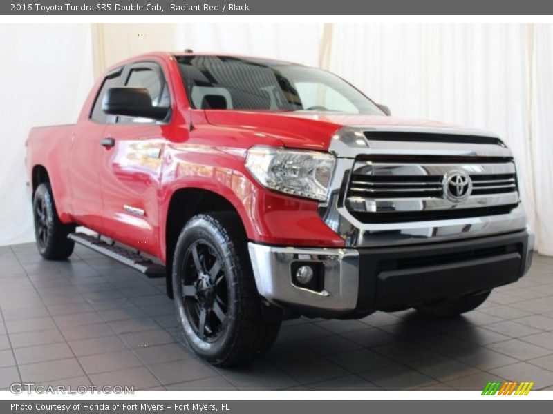 Radiant Red / Black 2016 Toyota Tundra SR5 Double Cab