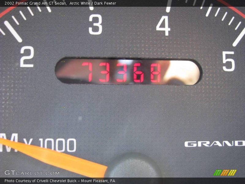 Arctic White / Dark Pewter 2002 Pontiac Grand Am GT Sedan