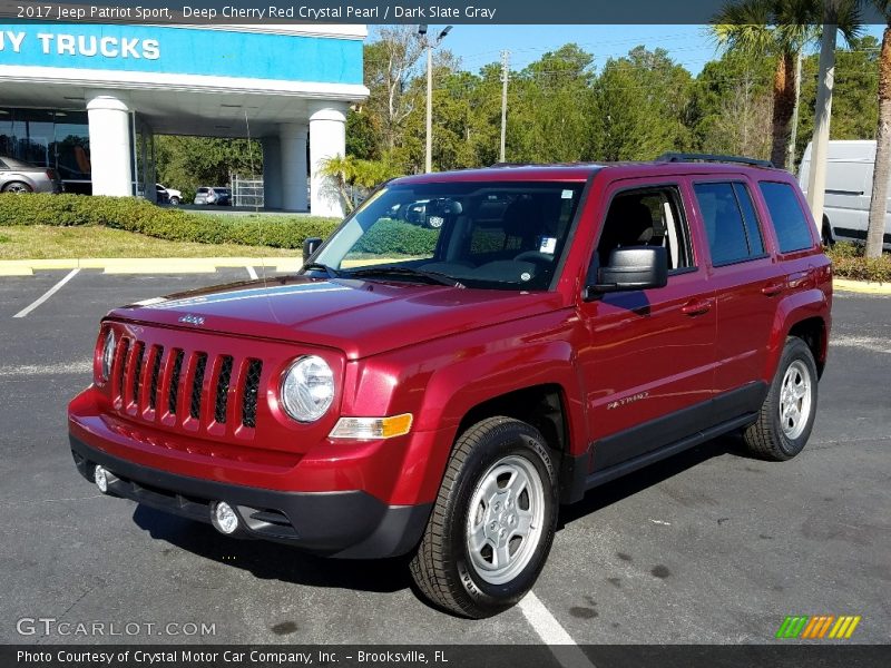 Deep Cherry Red Crystal Pearl / Dark Slate Gray 2017 Jeep Patriot Sport