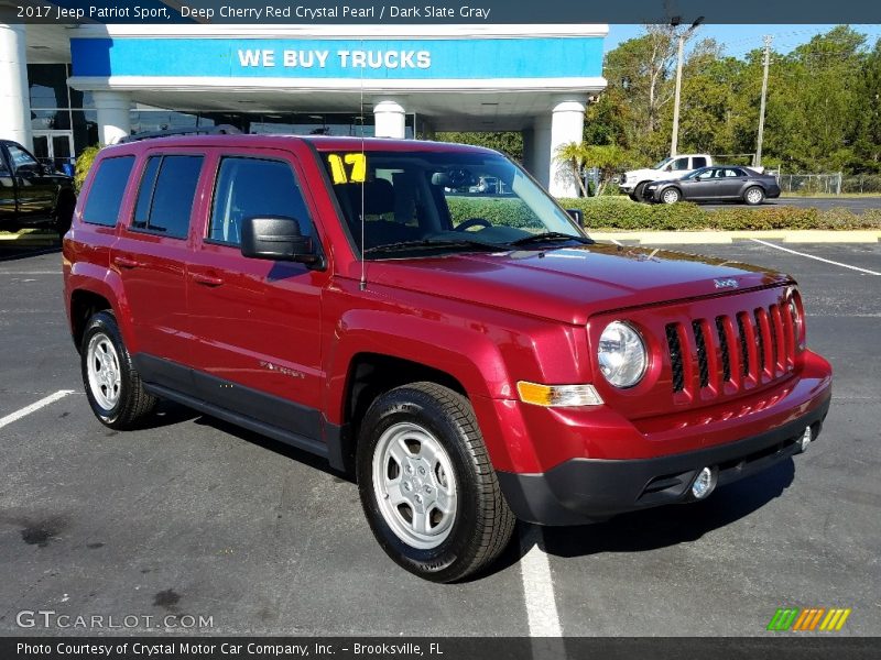 Deep Cherry Red Crystal Pearl / Dark Slate Gray 2017 Jeep Patriot Sport