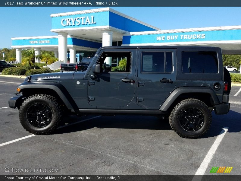 Rhino / Black 2017 Jeep Wrangler Unlimited Willys Wheeler 4x4
