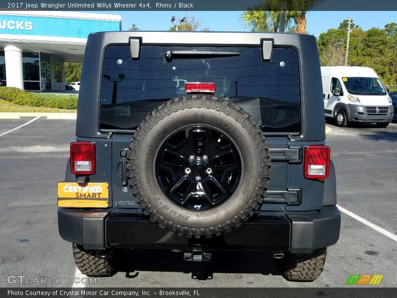 Rhino / Black 2017 Jeep Wrangler Unlimited Willys Wheeler 4x4
