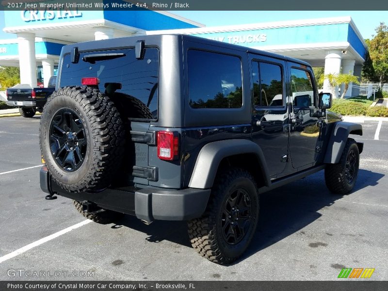 Rhino / Black 2017 Jeep Wrangler Unlimited Willys Wheeler 4x4