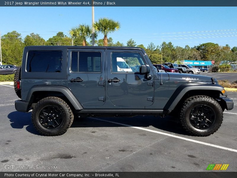 Rhino / Black 2017 Jeep Wrangler Unlimited Willys Wheeler 4x4