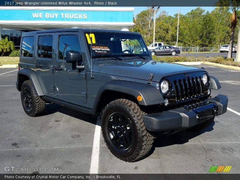 Rhino / Black 2017 Jeep Wrangler Unlimited Willys Wheeler 4x4