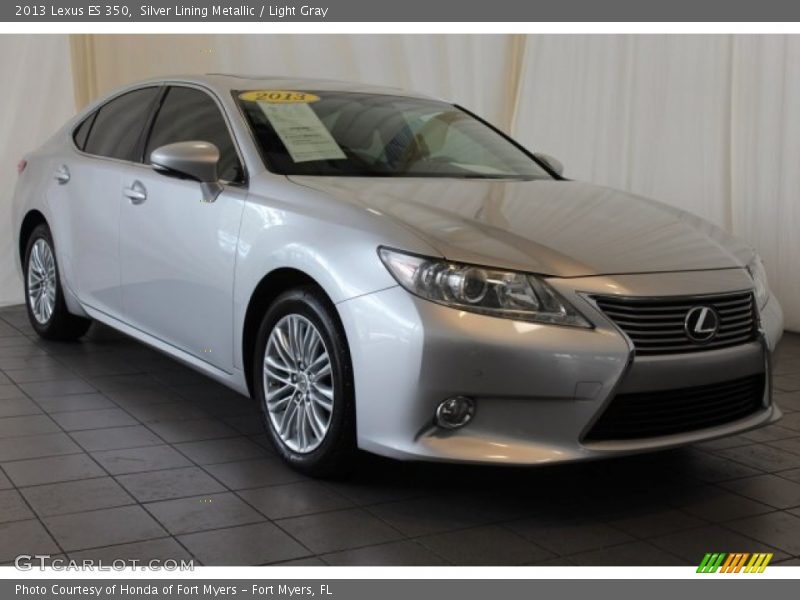 Silver Lining Metallic / Light Gray 2013 Lexus ES 350