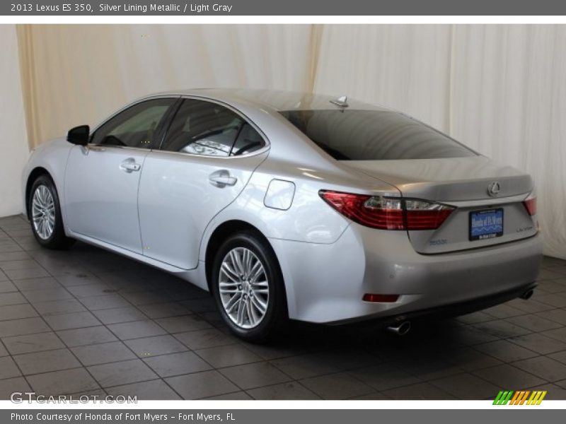 Silver Lining Metallic / Light Gray 2013 Lexus ES 350