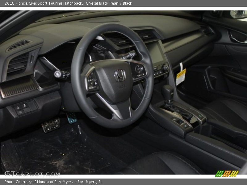 Crystal Black Pearl / Black 2018 Honda Civic Sport Touring Hatchback