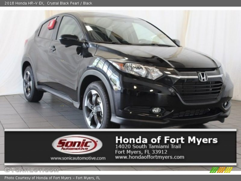 Crystal Black Pearl / Black 2018 Honda HR-V EX