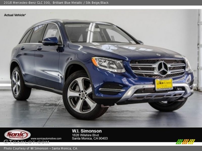 Brilliant Blue Metallic / Silk Beige/Black 2018 Mercedes-Benz GLC 300