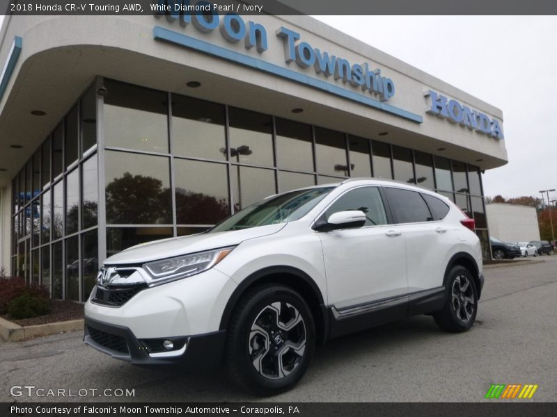 White Diamond Pearl / Ivory 2018 Honda CR-V Touring AWD