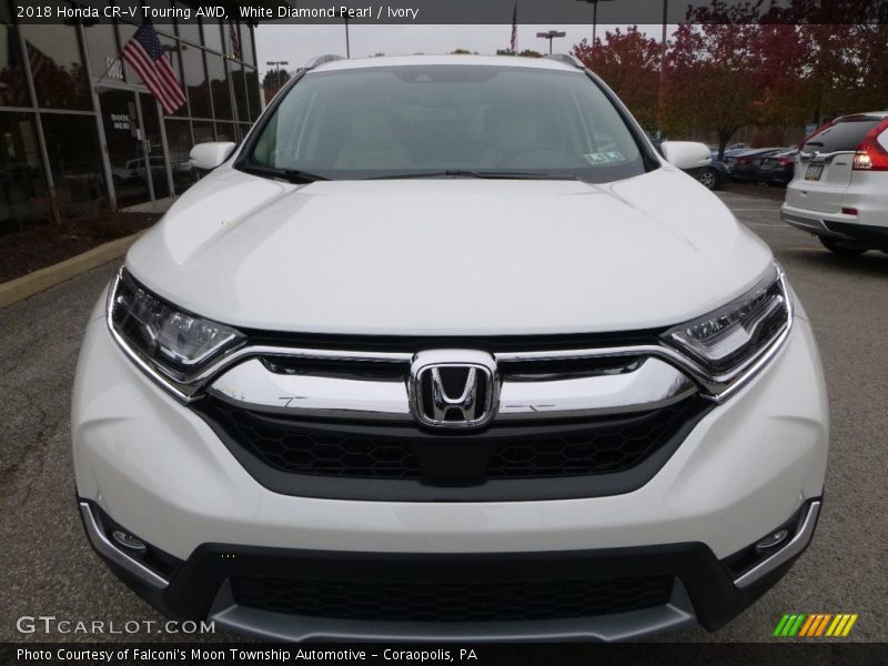 White Diamond Pearl / Ivory 2018 Honda CR-V Touring AWD