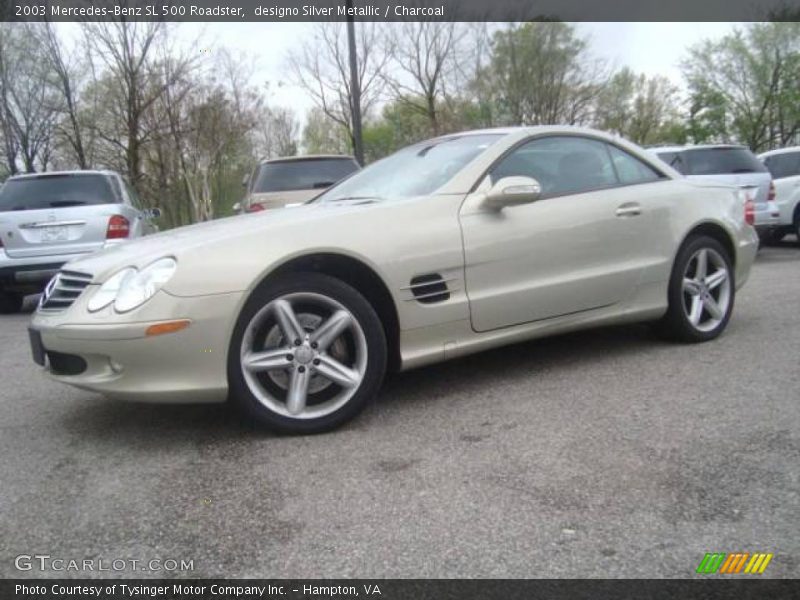 designo Silver Metallic / Charcoal 2003 Mercedes-Benz SL 500 Roadster