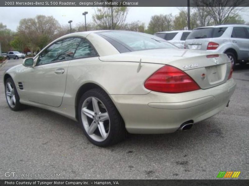 designo Silver Metallic / Charcoal 2003 Mercedes-Benz SL 500 Roadster