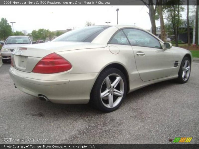 designo Silver Metallic / Charcoal 2003 Mercedes-Benz SL 500 Roadster