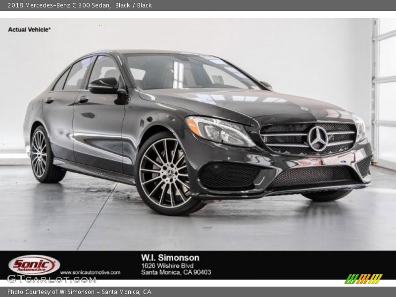 Black / Black 2018 Mercedes-Benz C 300 Sedan