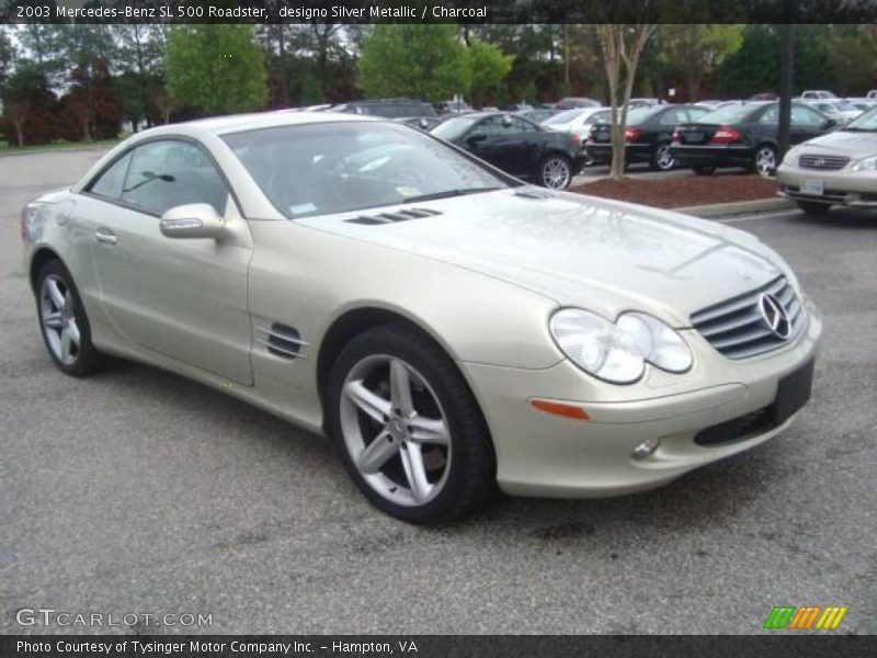 designo Silver Metallic / Charcoal 2003 Mercedes-Benz SL 500 Roadster