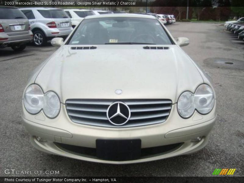 designo Silver Metallic / Charcoal 2003 Mercedes-Benz SL 500 Roadster