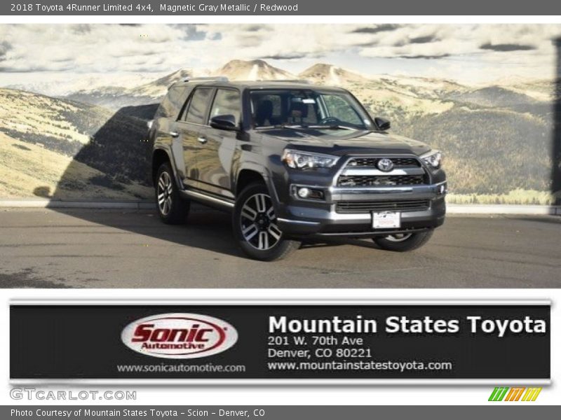 Magnetic Gray Metallic / Redwood 2018 Toyota 4Runner Limited 4x4