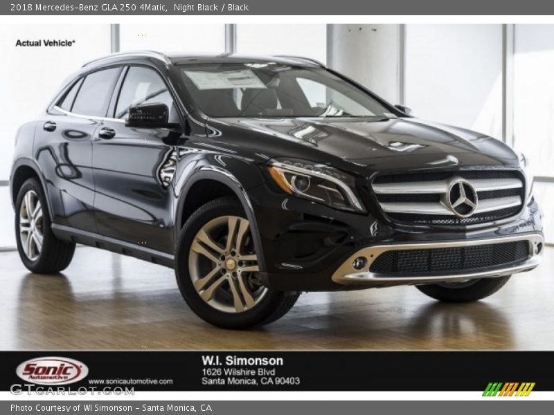 Night Black / Black 2018 Mercedes-Benz GLA 250 4Matic