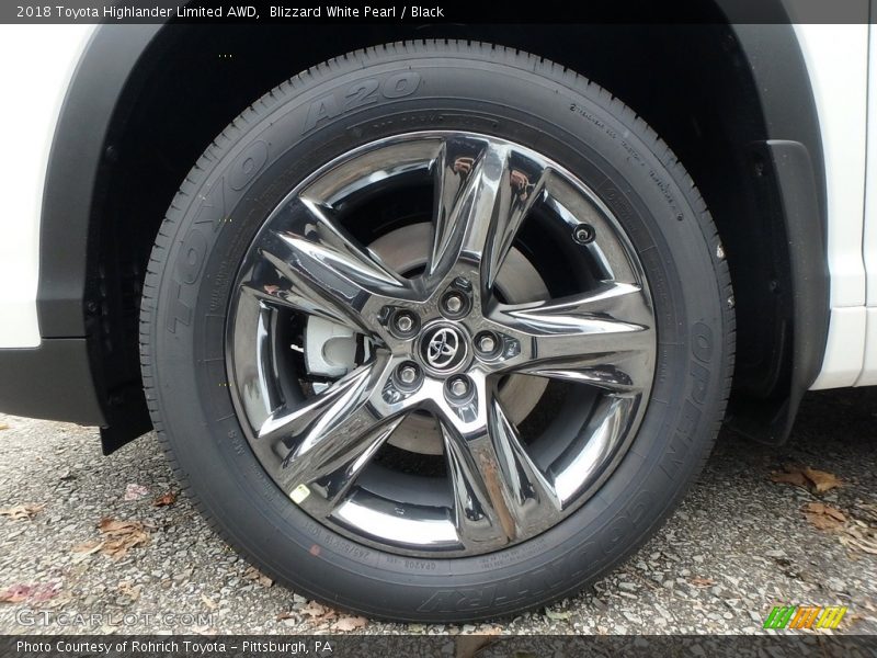 Blizzard White Pearl / Black 2018 Toyota Highlander Limited AWD
