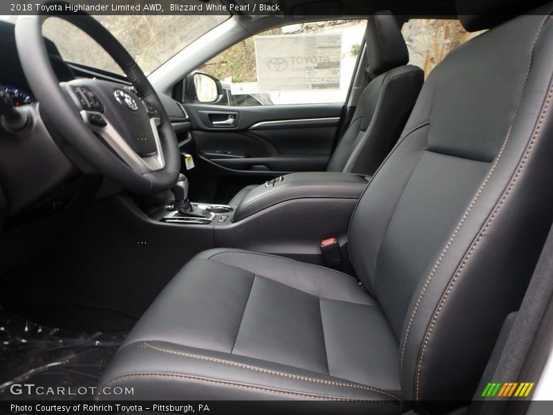 Blizzard White Pearl / Black 2018 Toyota Highlander Limited AWD
