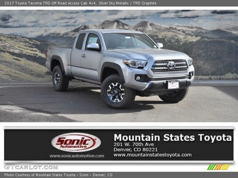 Silver Sky Metallic / TRD Graphite 2017 Toyota Tacoma TRD Off Road Access Cab 4x4