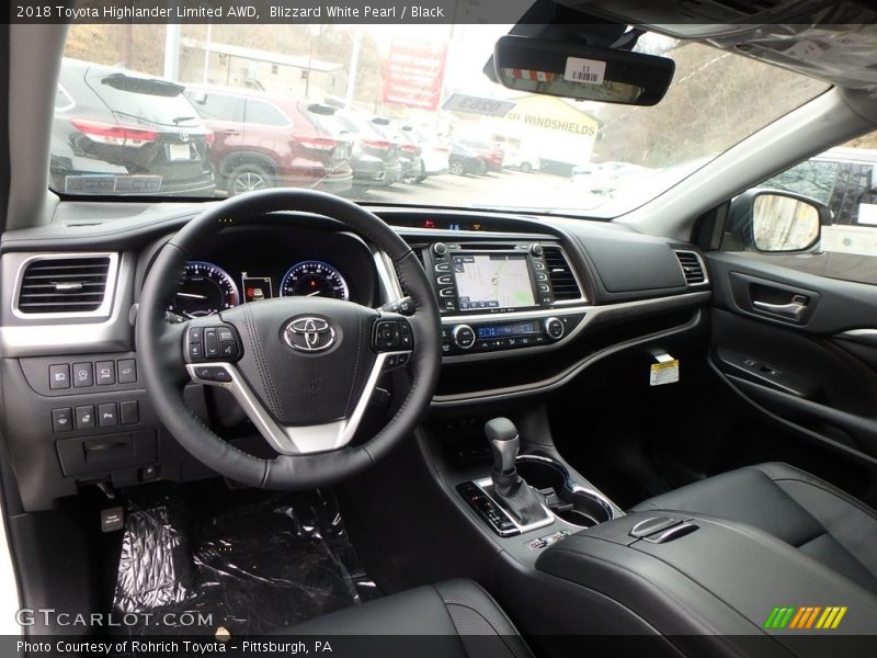 Blizzard White Pearl / Black 2018 Toyota Highlander Limited AWD