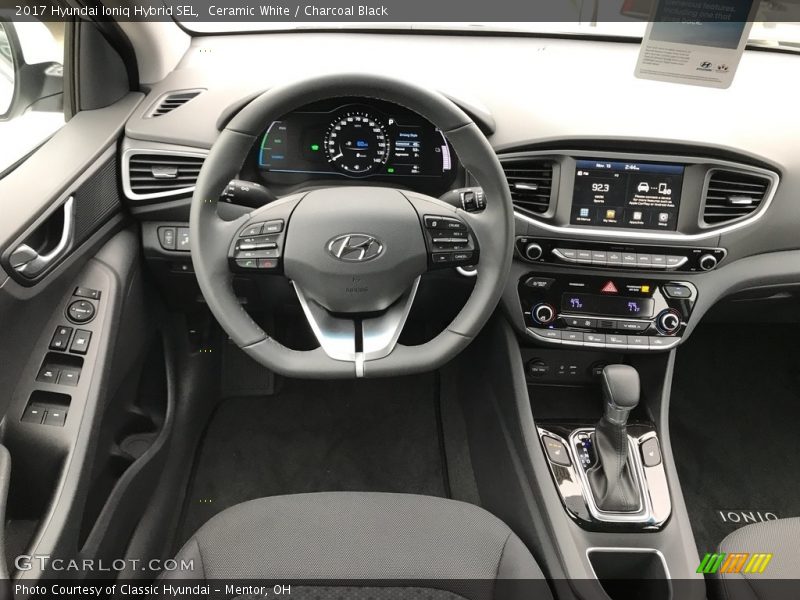 Ceramic White / Charcoal Black 2017 Hyundai Ioniq Hybrid SEL