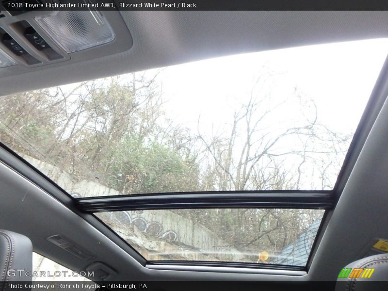 Blizzard White Pearl / Black 2018 Toyota Highlander Limited AWD