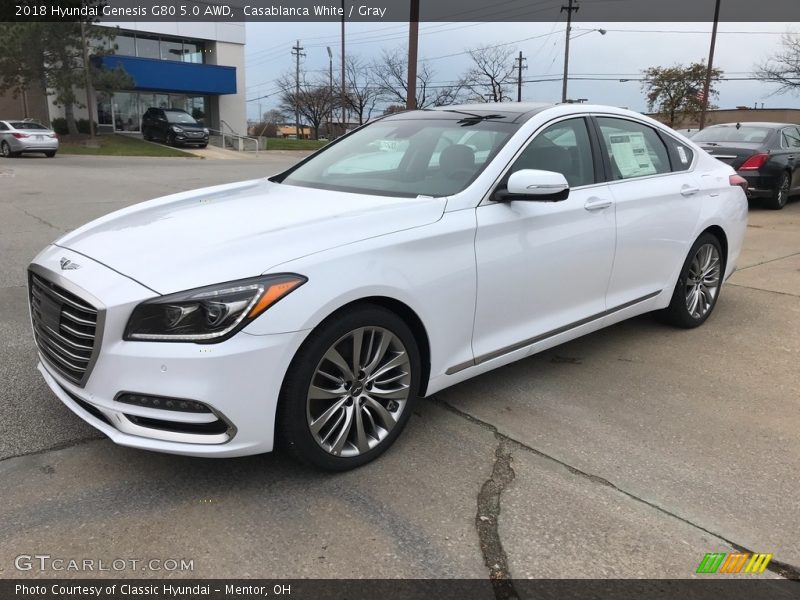 Front 3/4 View of 2018 Genesis G80 5.0 AWD