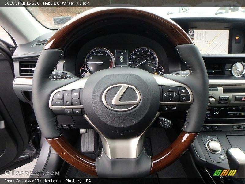Nebula Gray Pearl / Black 2018 Lexus ES 350