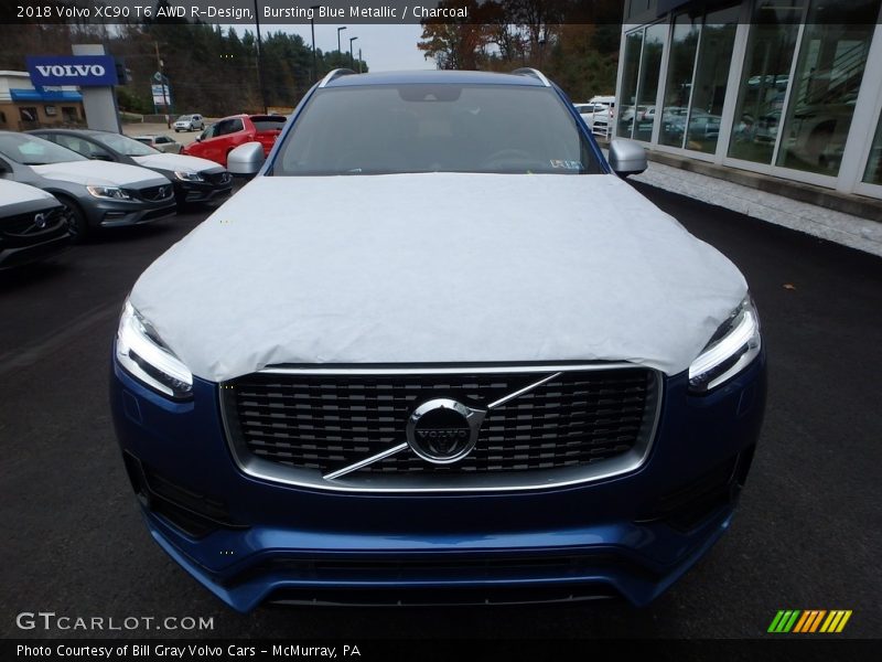 Bursting Blue Metallic / Charcoal 2018 Volvo XC90 T6 AWD R-Design