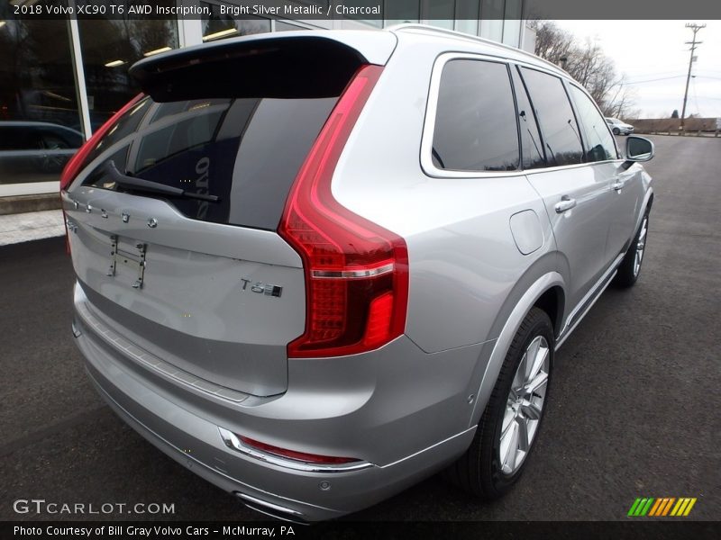 Bright Silver Metallic / Charcoal 2018 Volvo XC90 T6 AWD Inscription