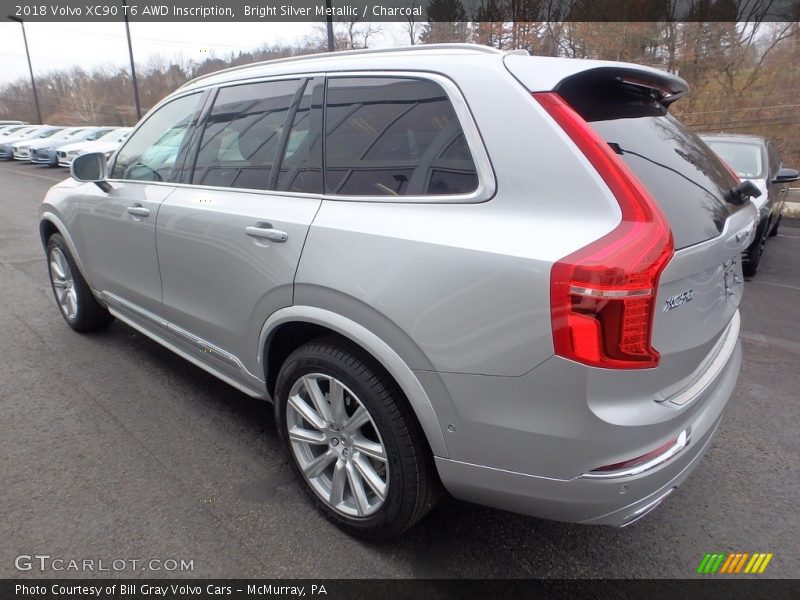 Bright Silver Metallic / Charcoal 2018 Volvo XC90 T6 AWD Inscription