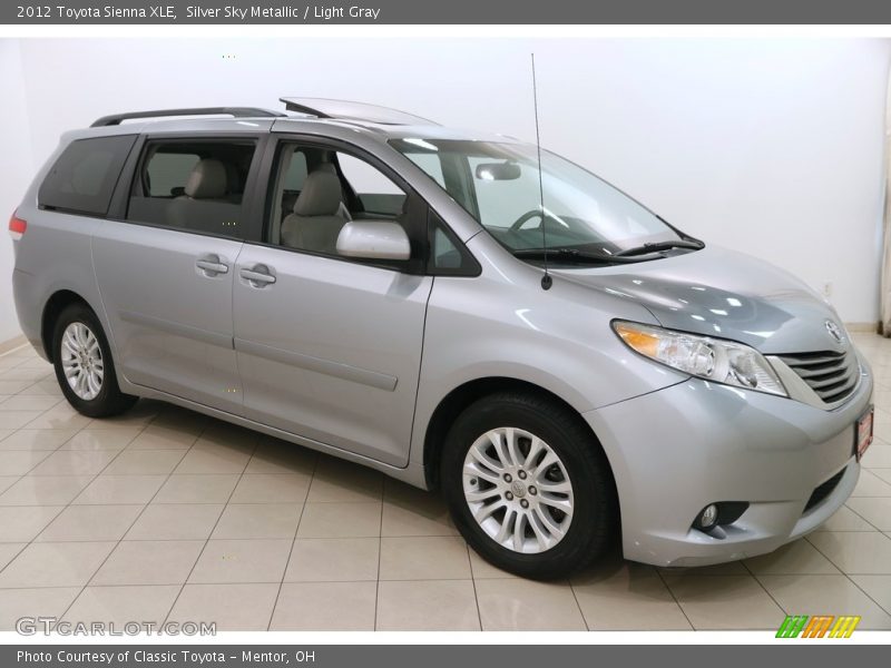 Silver Sky Metallic / Light Gray 2012 Toyota Sienna XLE