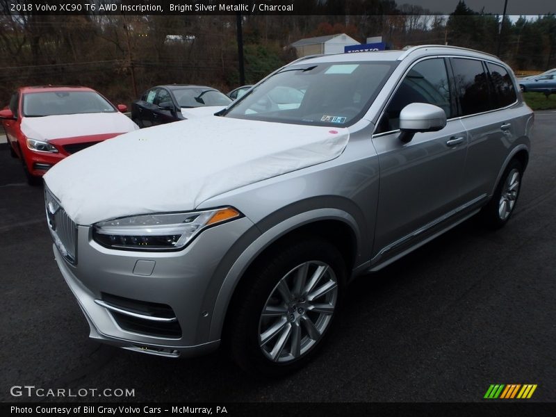 Bright Silver Metallic / Charcoal 2018 Volvo XC90 T6 AWD Inscription