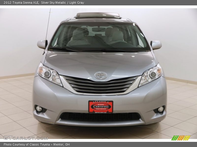Silver Sky Metallic / Light Gray 2012 Toyota Sienna XLE