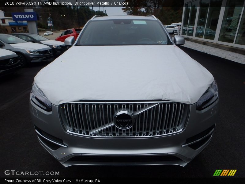 Bright Silver Metallic / Charcoal 2018 Volvo XC90 T6 AWD Inscription