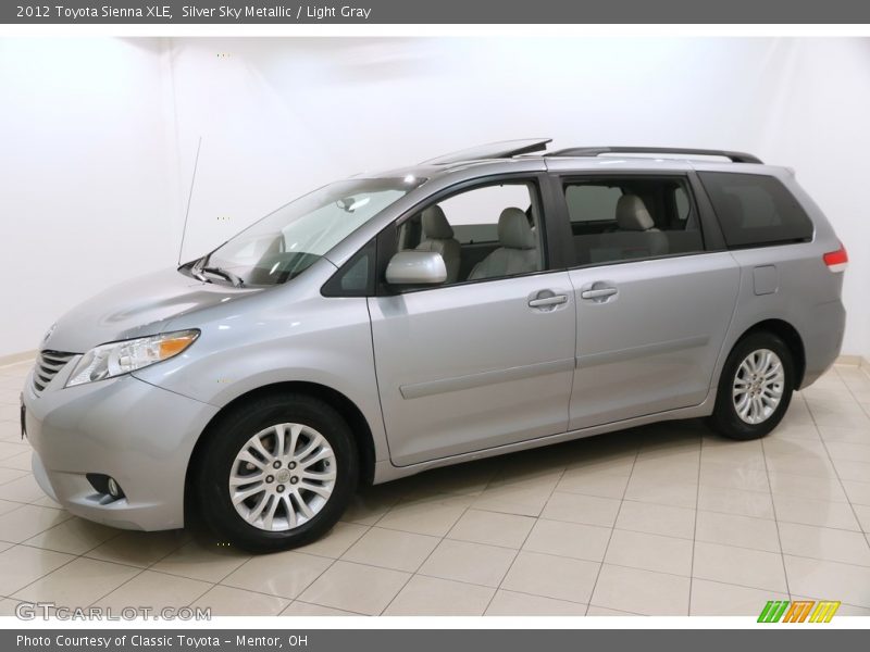 Silver Sky Metallic / Light Gray 2012 Toyota Sienna XLE