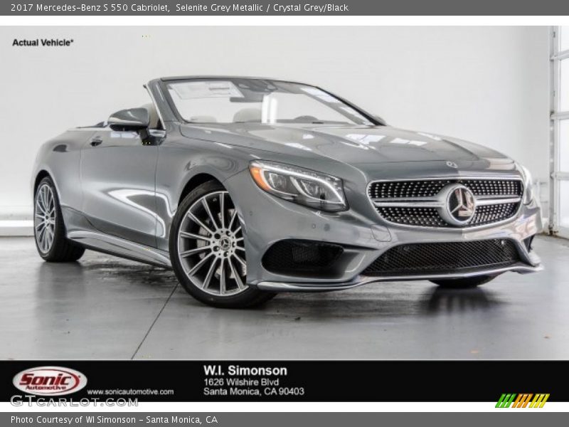 Selenite Grey Metallic / Crystal Grey/Black 2017 Mercedes-Benz S 550 Cabriolet