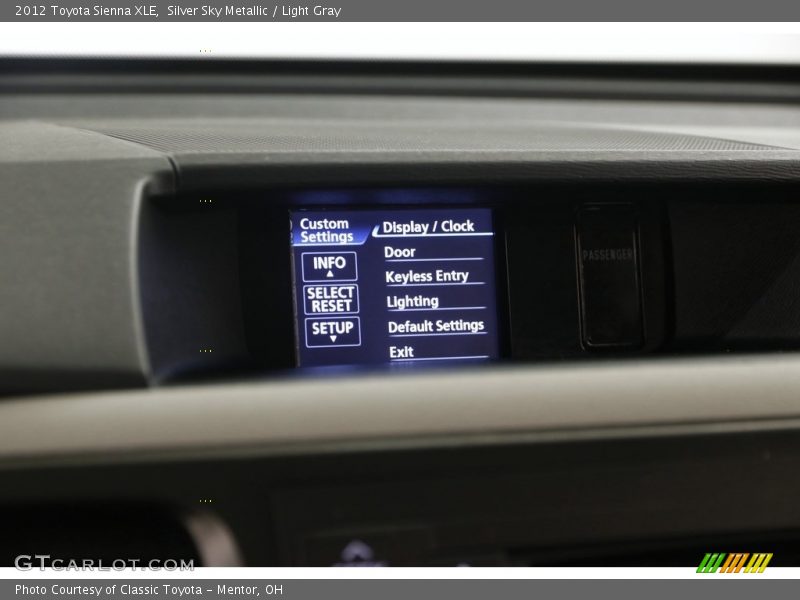Silver Sky Metallic / Light Gray 2012 Toyota Sienna XLE