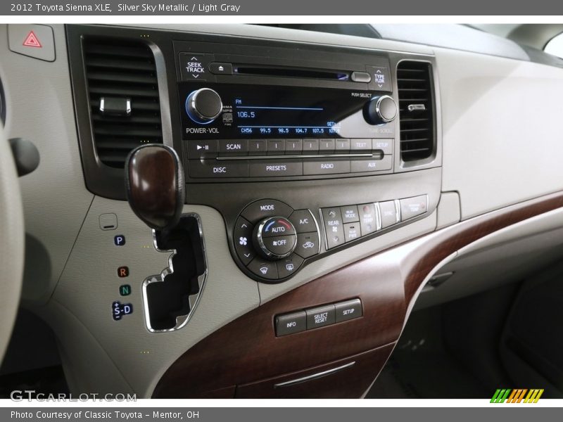 Silver Sky Metallic / Light Gray 2012 Toyota Sienna XLE