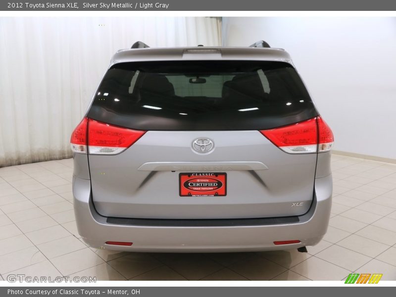 Silver Sky Metallic / Light Gray 2012 Toyota Sienna XLE