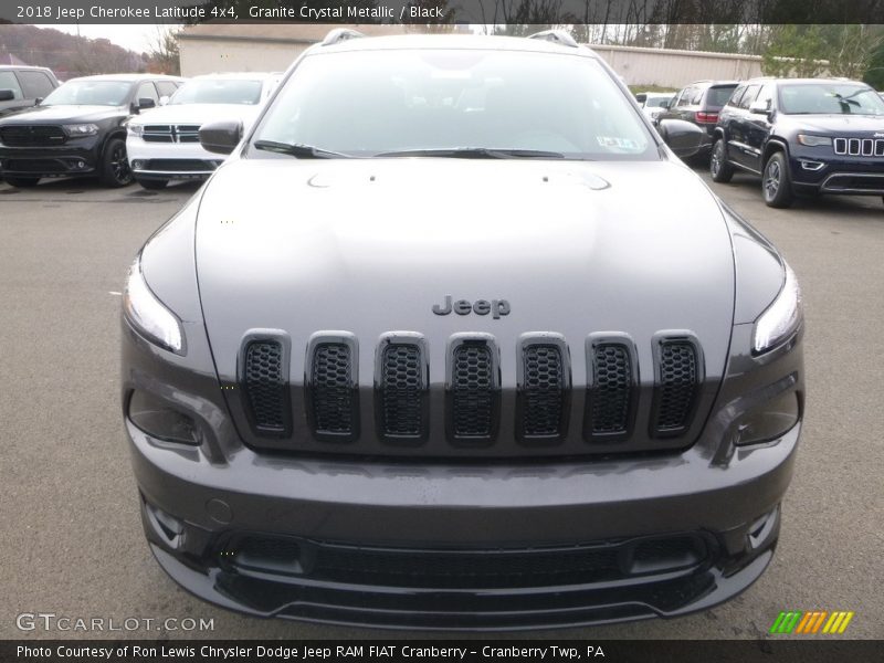 Granite Crystal Metallic / Black 2018 Jeep Cherokee Latitude 4x4