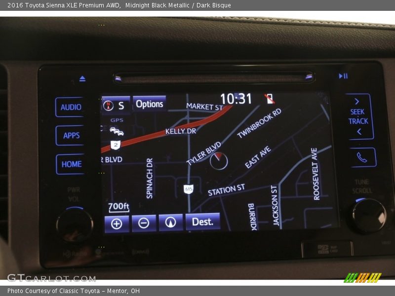 Midnight Black Metallic / Dark Bisque 2016 Toyota Sienna XLE Premium AWD