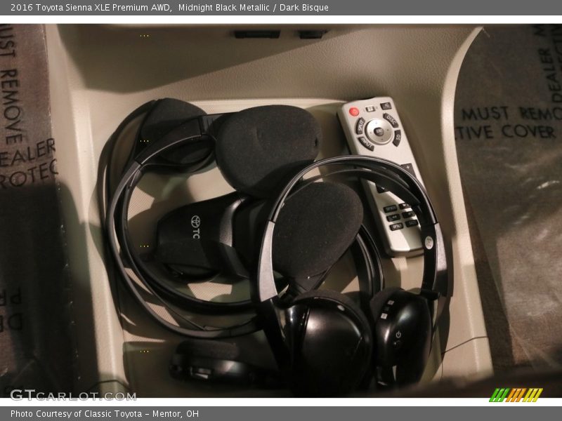 Midnight Black Metallic / Dark Bisque 2016 Toyota Sienna XLE Premium AWD