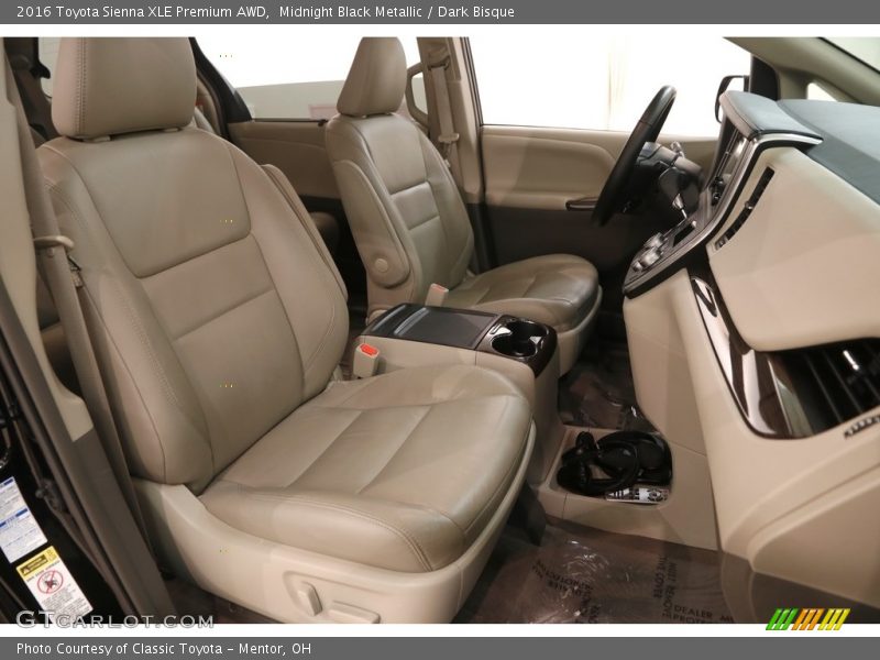Midnight Black Metallic / Dark Bisque 2016 Toyota Sienna XLE Premium AWD